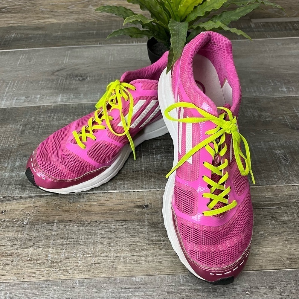 ADIDAS Adizero Pink White Feather Sprint Frame Size 8.5 - Picture 6 of 16